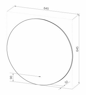 Зеркало с подсветкой Misty Аламак 65см белый